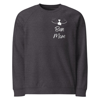 Bun Mom Unisex Organic Raglan Sweatshirt - White Design - Chester & Co.