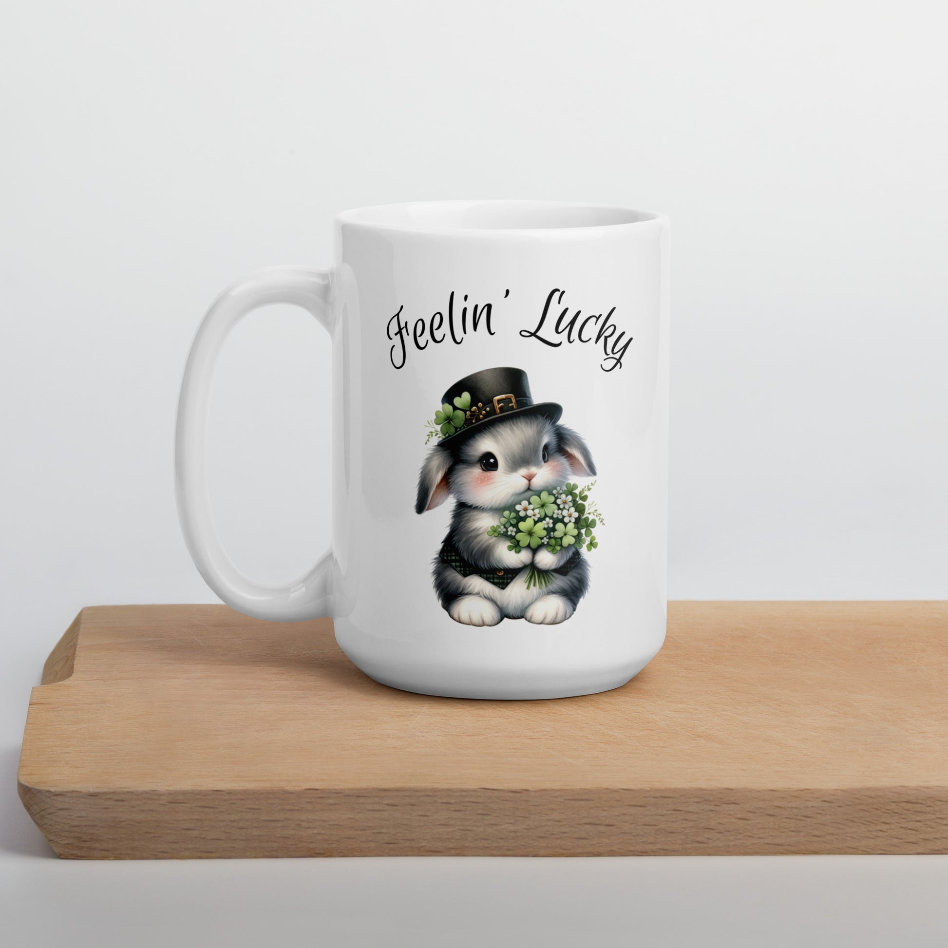 Feelin' Lucky White Glossy Mug - Chester & Co.