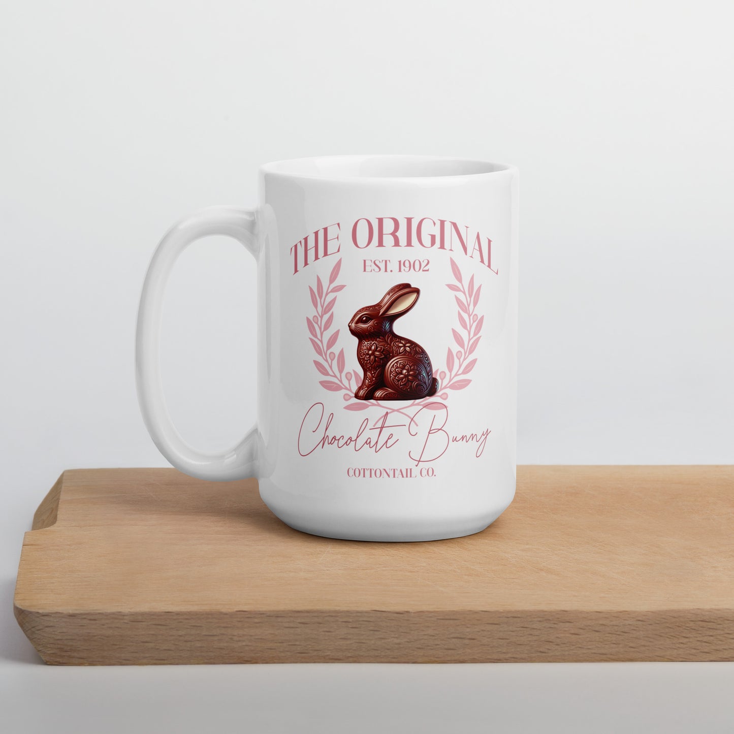 The Original Chocolate Bunny White Glossy Mug - Chester & Co.