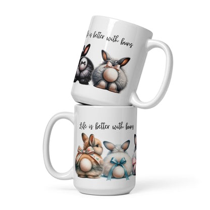 Life is Better With Buns Glossy Mug - Chester & Co.