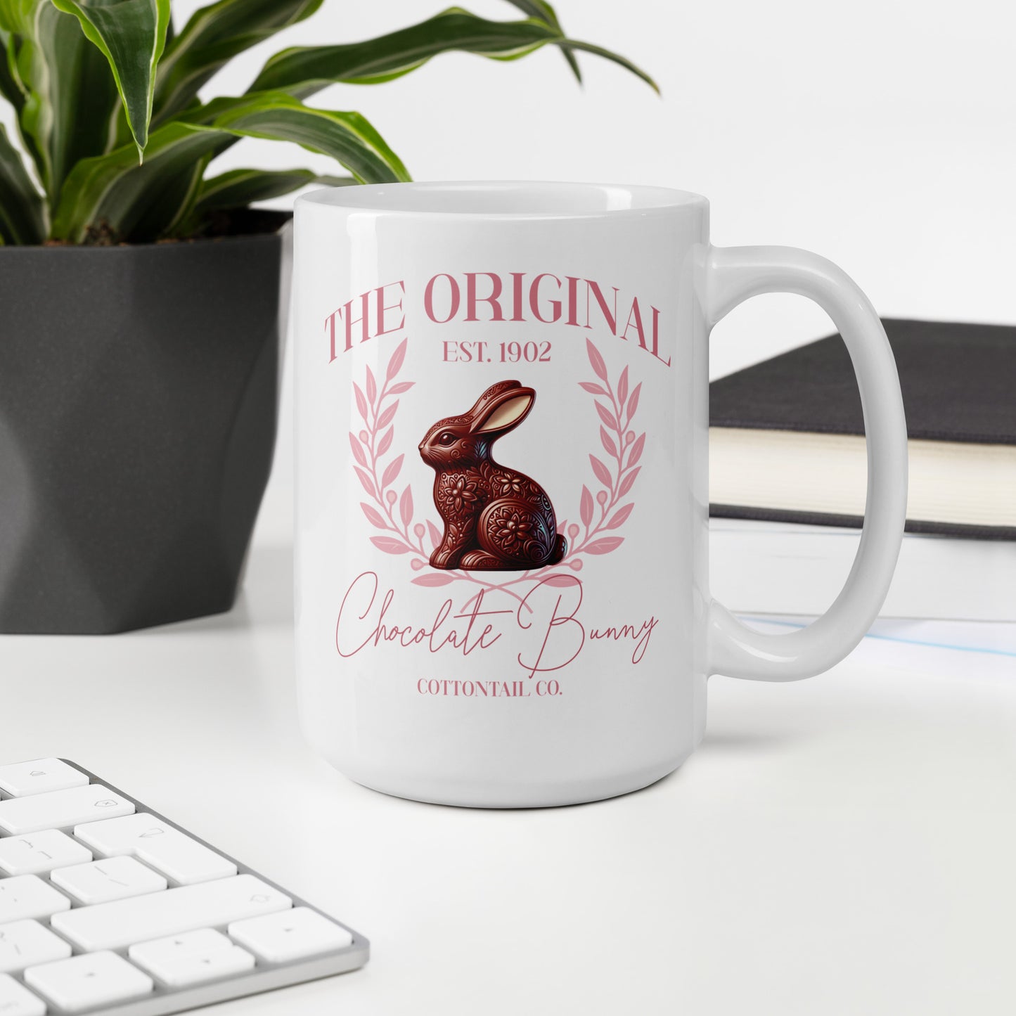 The Original Chocolate Bunny White Glossy Mug - Chester & Co.