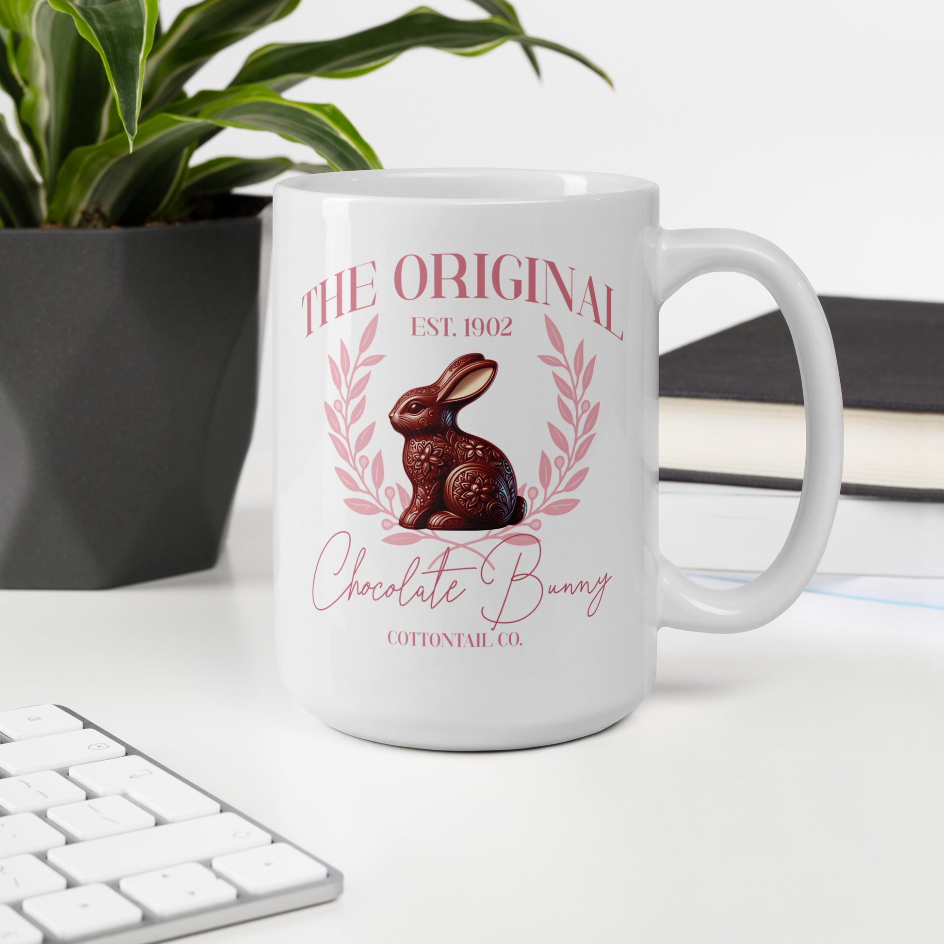 The Original Chocolate Bunny White Glossy Mug - Chester & Co.