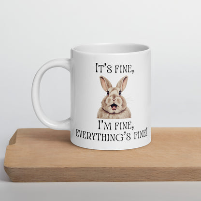 It's Fine White Glossy Mug - Chester & Co.