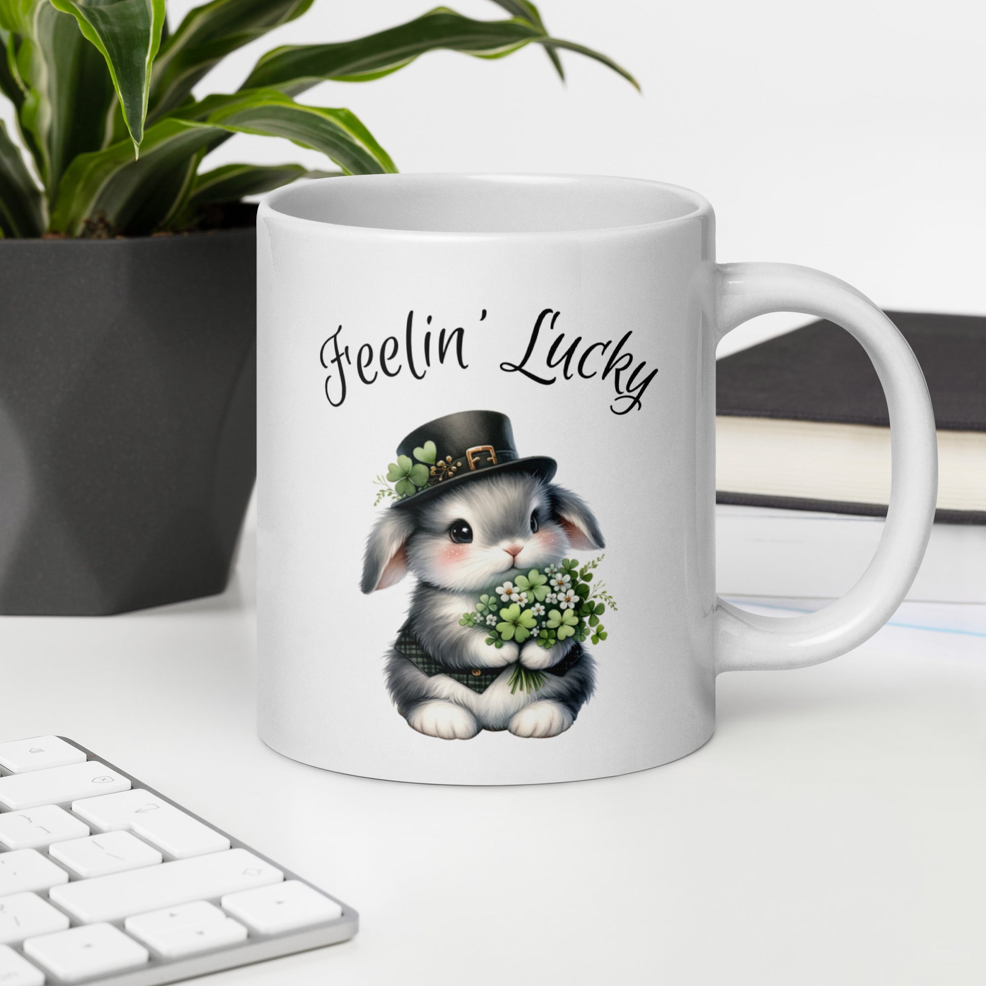 Feelin' Lucky White Glossy Mug - Chester & Co.