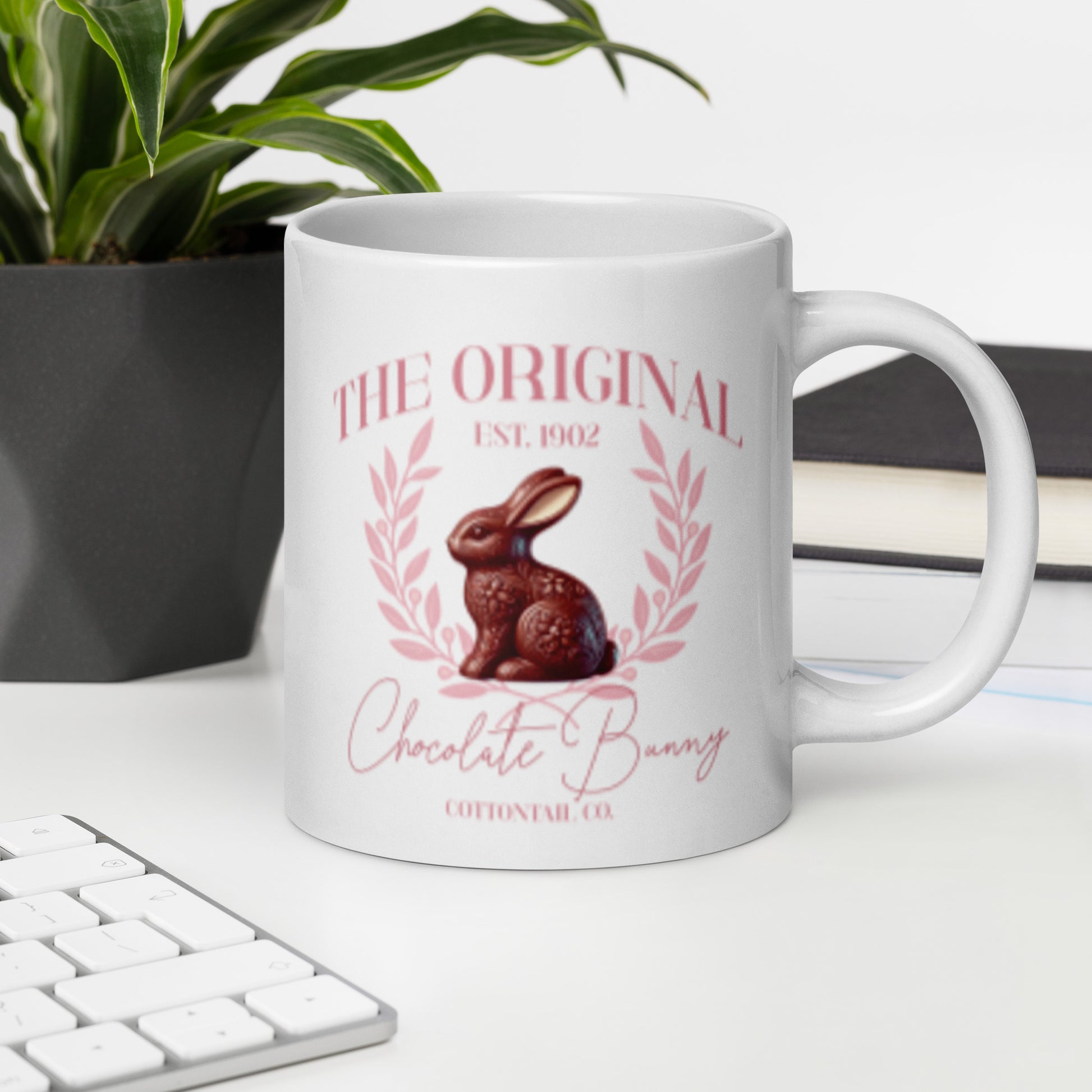 The Original Chocolate Bunny White Glossy Mug - Chester & Co.